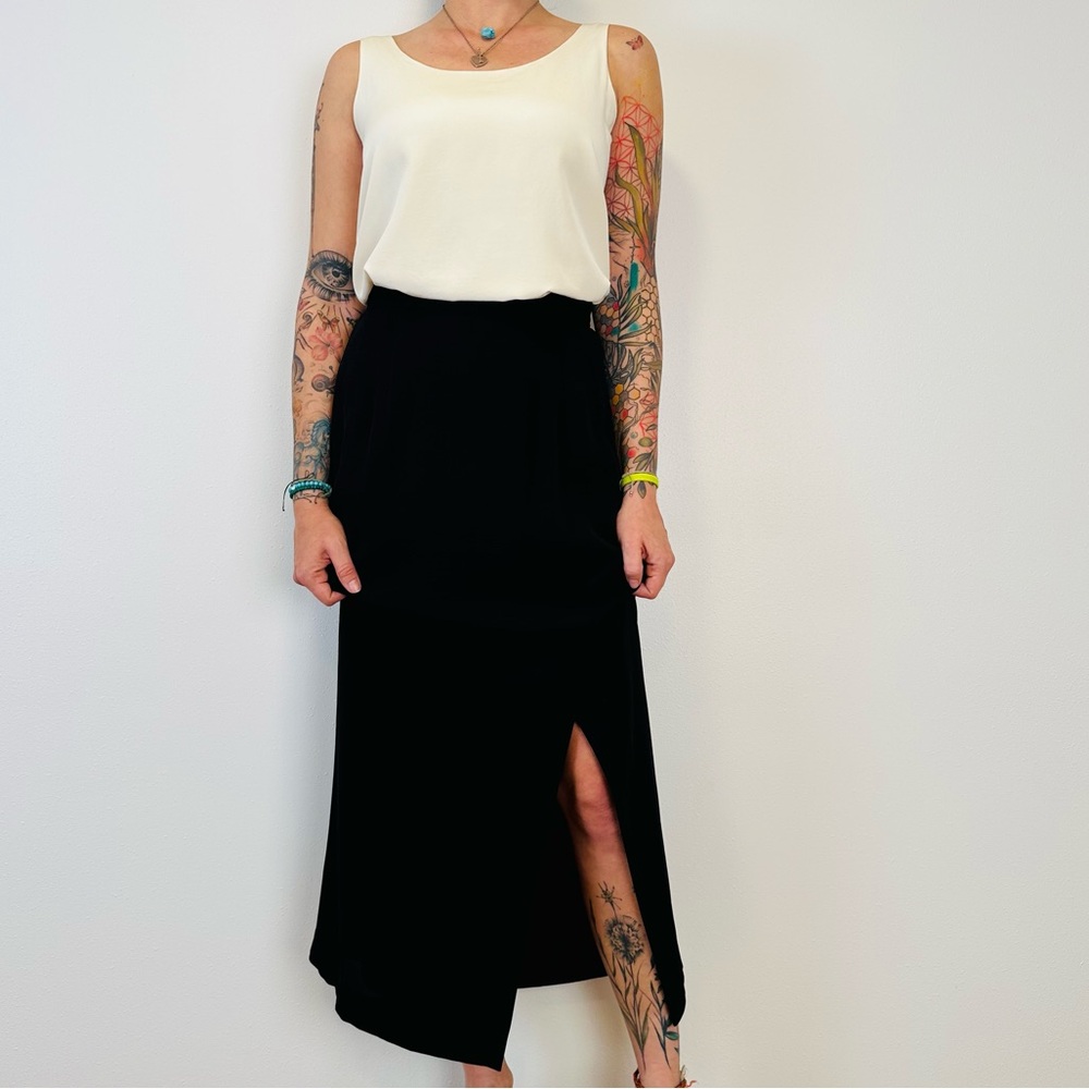 Lord&Taylor Skirt Maxi Front Slit Column